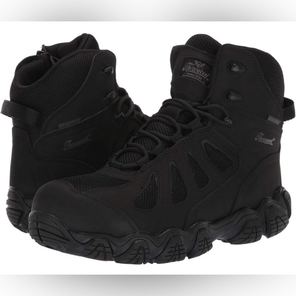 Thorogood Crosstrex Boots Men 13 Black Zipper Composite Toe Waterproof 6 Inch - Picture 7 of 13